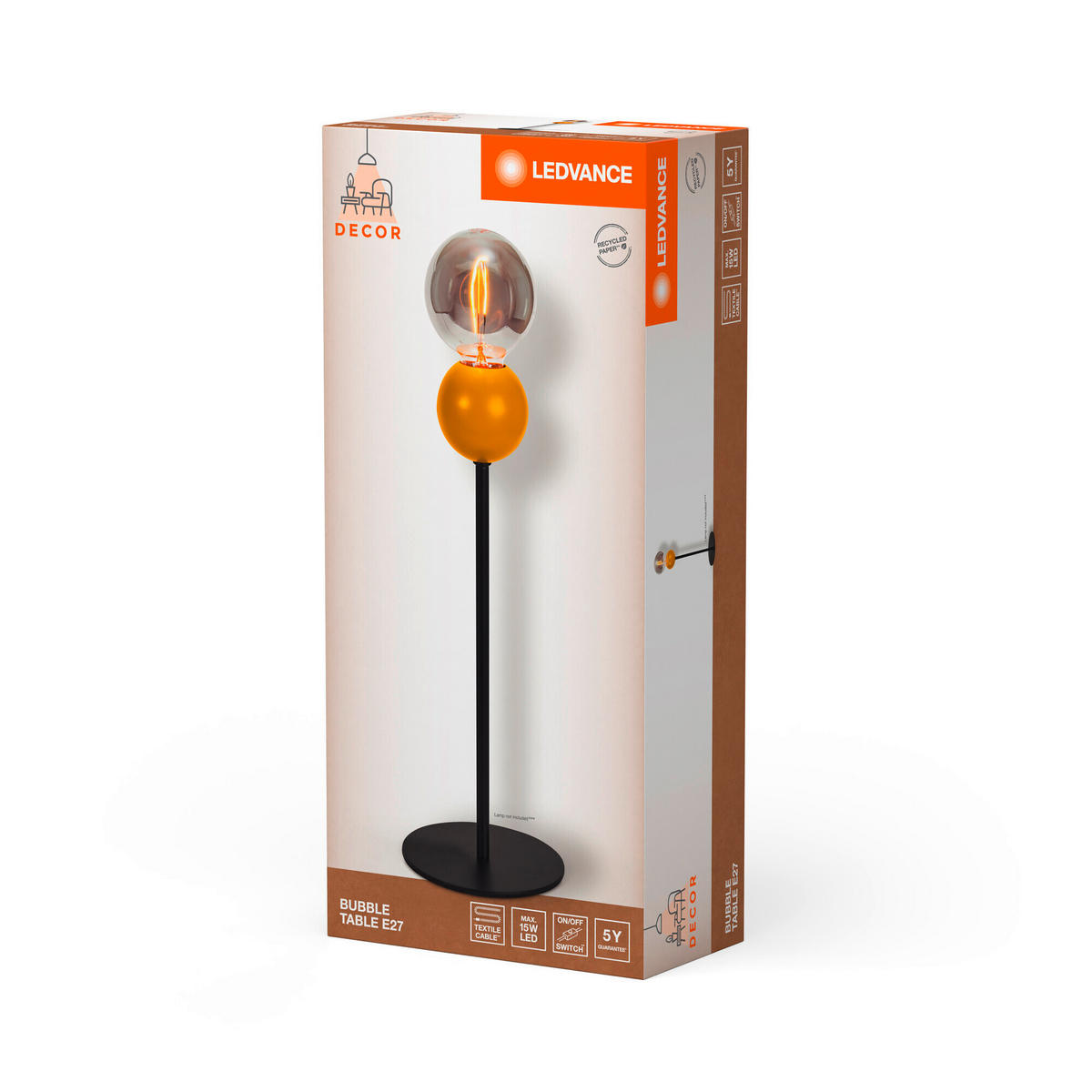 TISCHLEUCHTE 15/40 cm   - KONVENTIONELL, Metall (15/40cm) - Ledvance