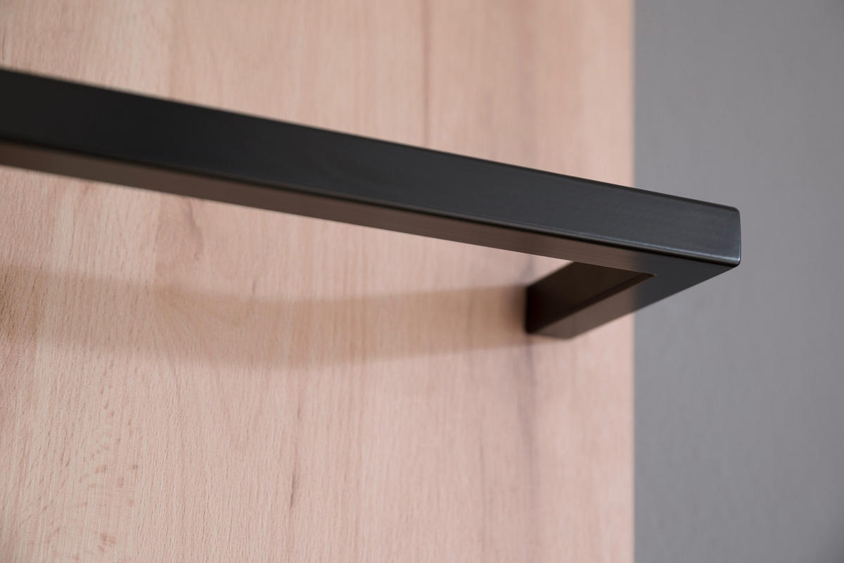GARDEROBE 3-teilig  in 190/200/38 cm  - Weiss/Buchefarben, Konventionell, Holzwerkstoff (190/200/38cm) - Moderano