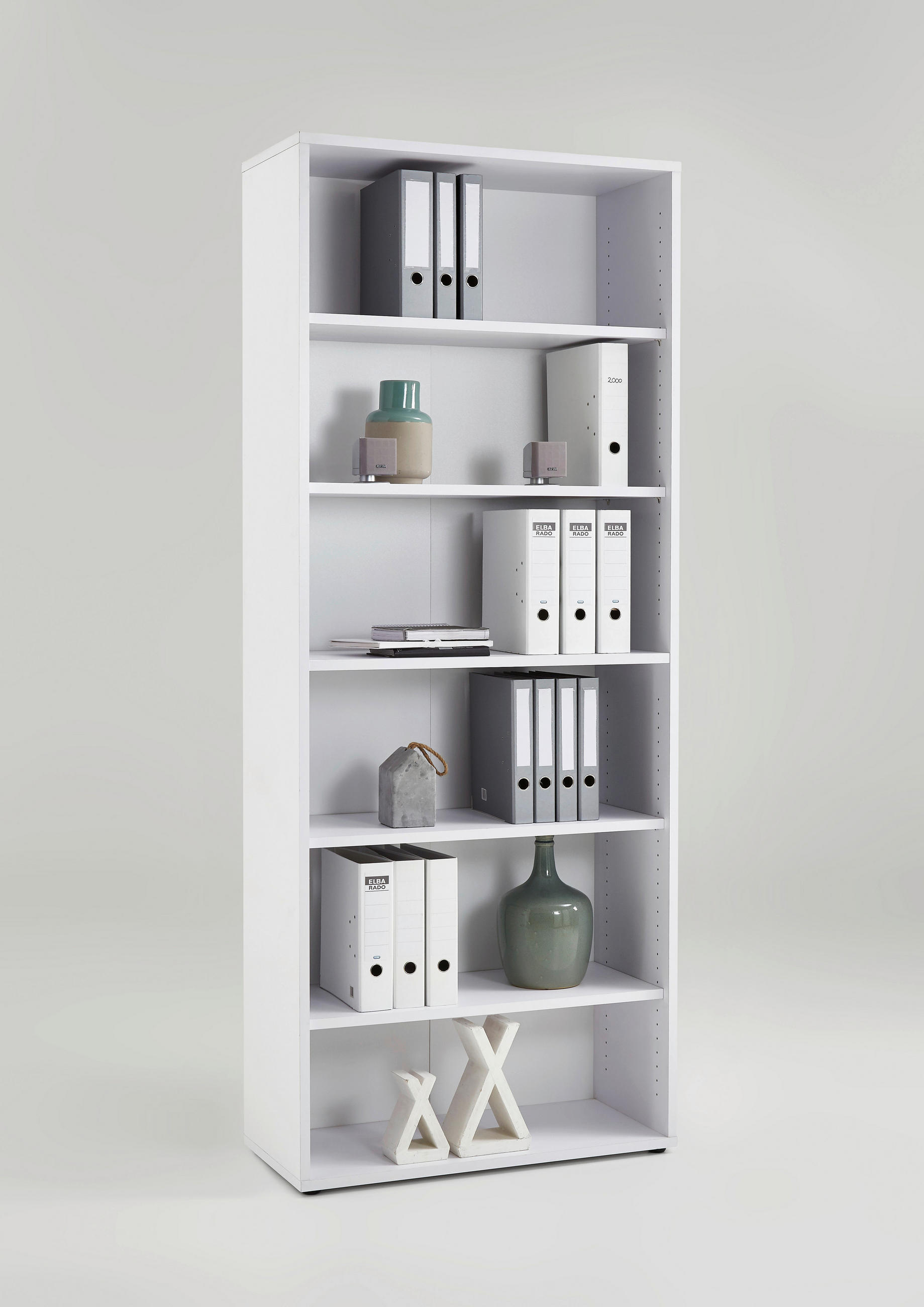 AKTENREGAL Weiß  - Weiß, MODERN, Holzwerkstoff (89/221,5/40cm) - Carryhome