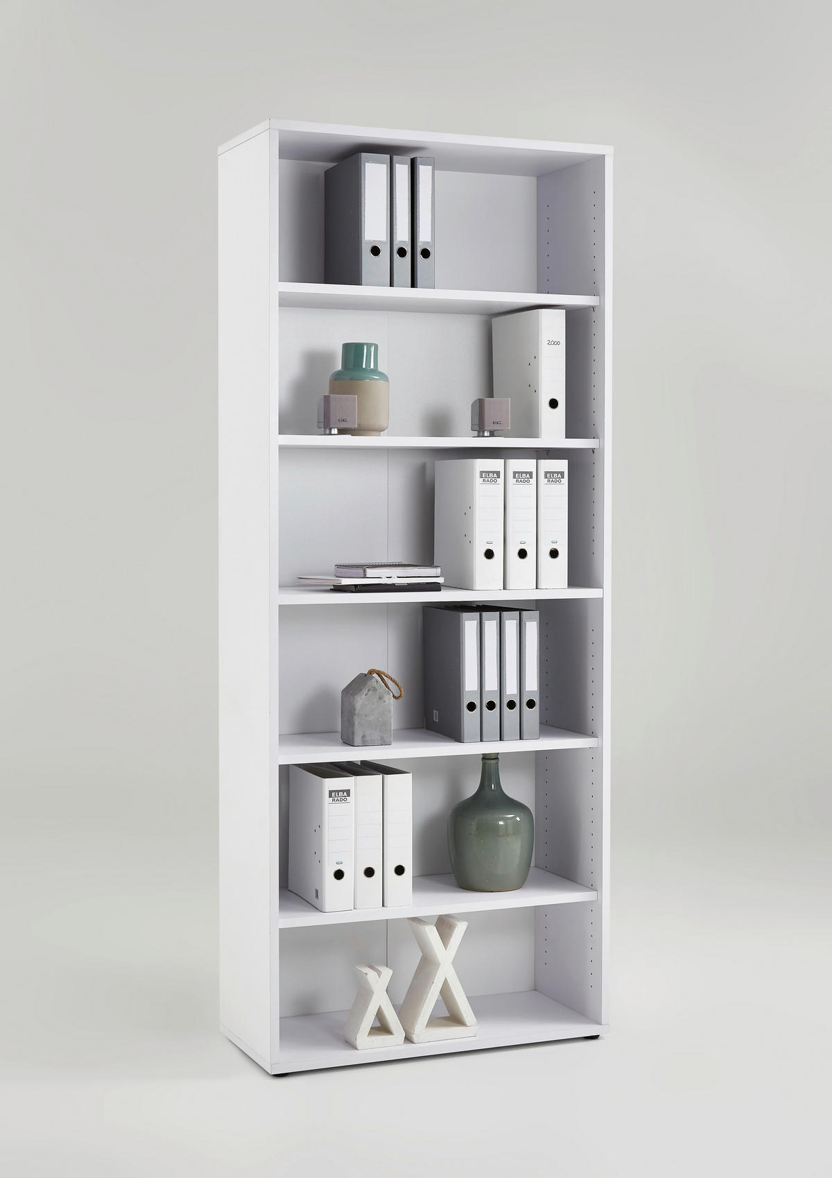 AKTENREGAL Weiß  - Weiß, MODERN, Holzwerkstoff (89/221,5/40cm) - Carryhome