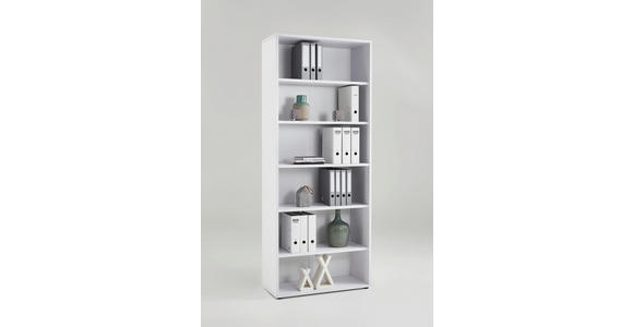 AKTENREGAL Weiß - Weiß, MODERN, Holzwerkstoff (89/221,5/40cm) - Carryhome