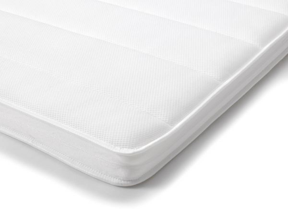 BÄDDMADRASS 180/200 cm  höjd ca 7 cm  - vit, Klassisk, textil (180/200cm)