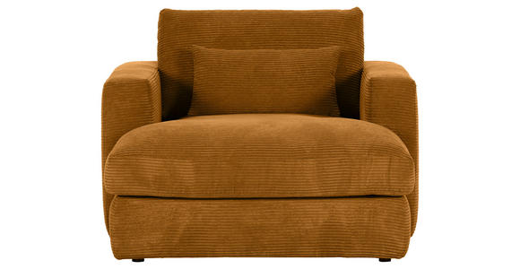 XXL-SESSEL - Bernsteinfarben/Schwarz, ROMANTIK / LANDHAUS, Kunststoff/Textil (120/67/140cm) - Landscape