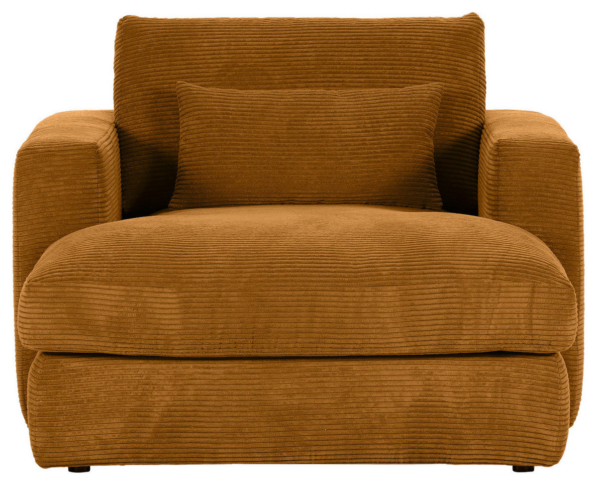 XXL-SESSEL - Bernsteinfarben/Schwarz, ROMANTIK / LANDHAUS, Kunststoff/Textil (120/67/140cm) - Landscape