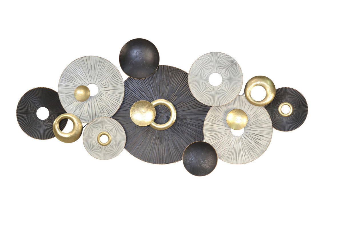 WANDDEKO Metall  - Creme/Schwarz, Design, Metall (7,6/140/67cm) - MID.YOU