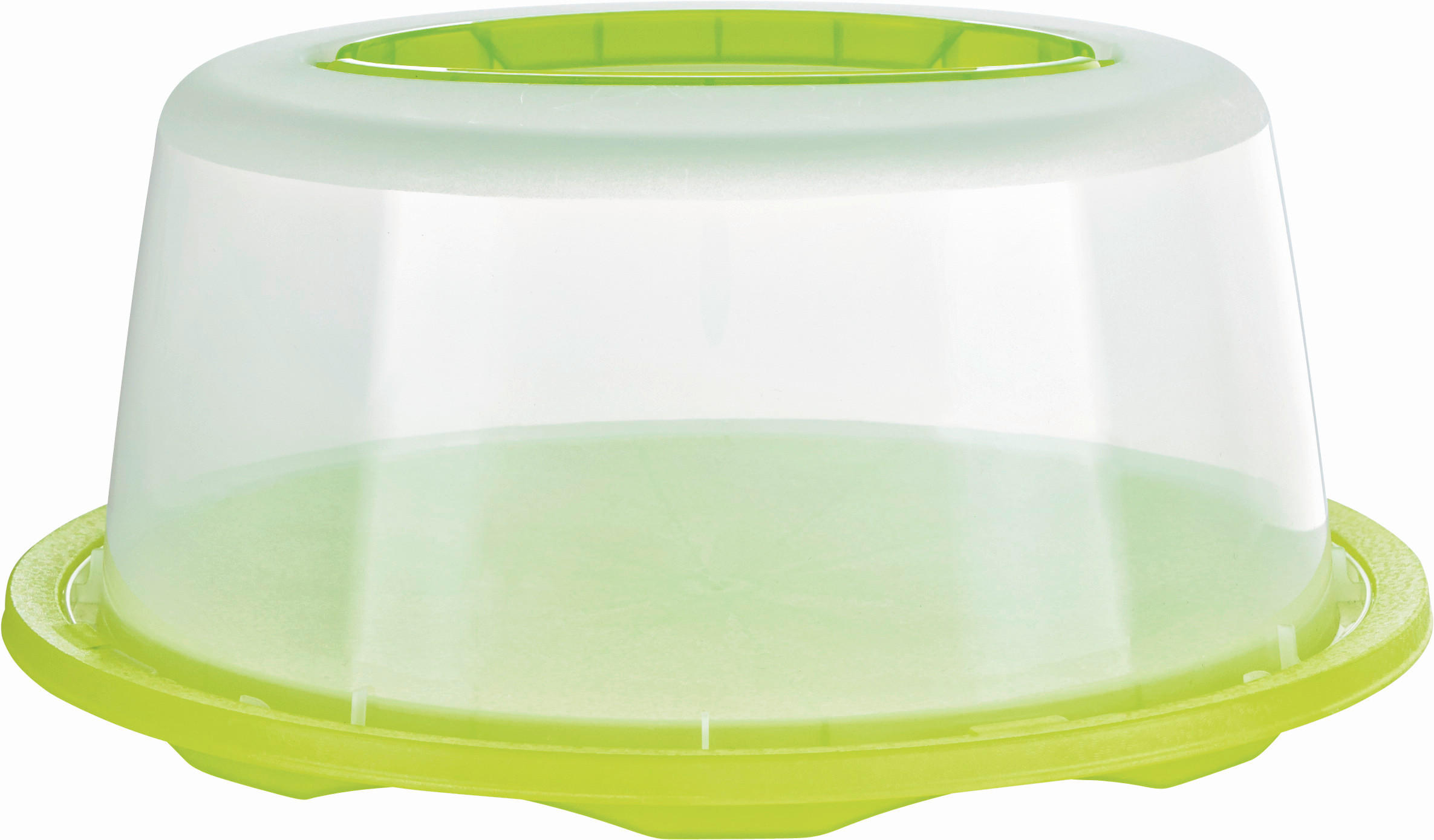 PŘENOSNÝ BOX, 34/15 cm - zelená/čiré, Basics, plast (34/15cm) - Homeware Profession.