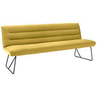 SITZBANK in Metall, Textil Gelb, Schwarz  - Gelb/Schwarz, Design, Textil/Metall (238/89/68cm) - Dieter Knoll