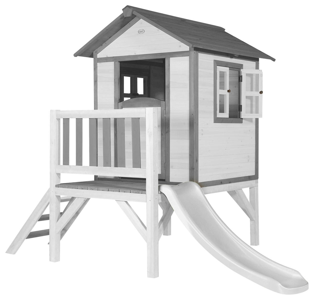 SPIELHAUS 240/189/167 cm  - Weiss/Grau, Konventionell, Holz/Kunststoff (240/189/167cm)