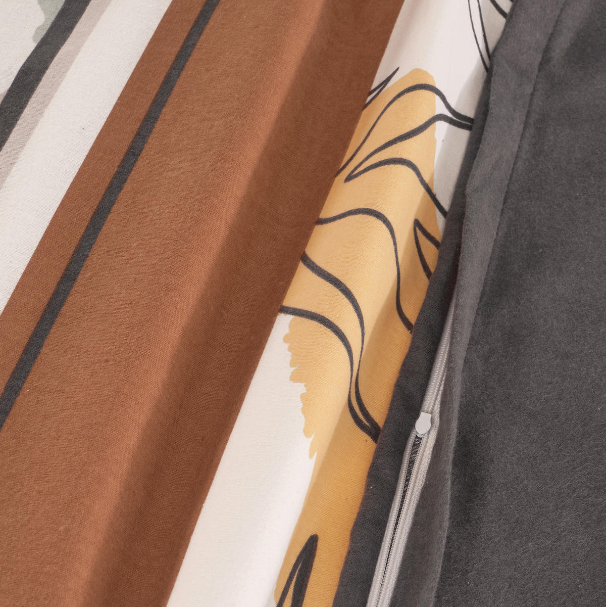 BETTWÄSCHE 2-teilig Flanell 135/200 cm  - Grau, Design, Textil (135/200cm) - Florella