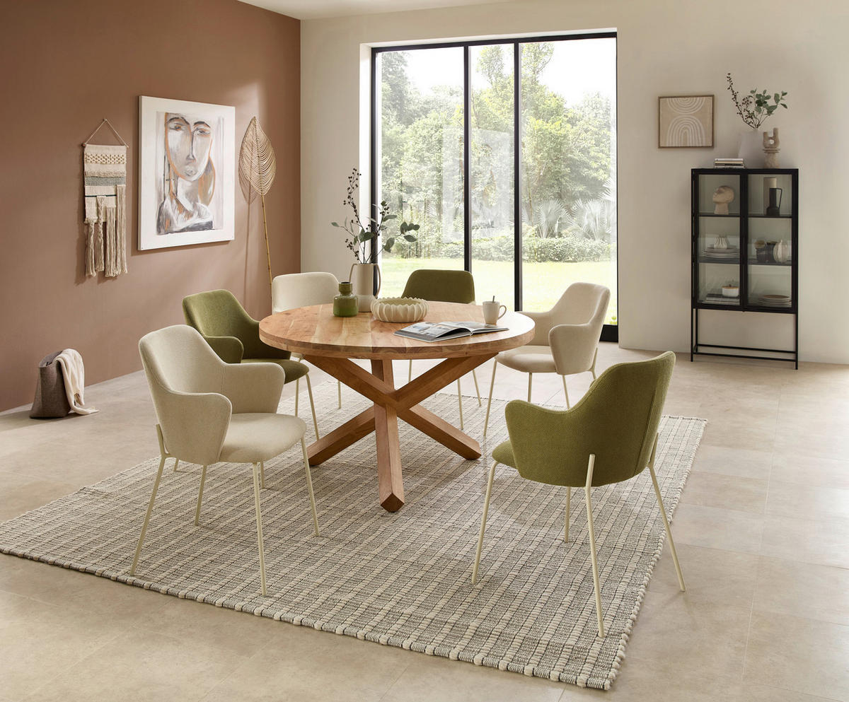ESSTISCH in Holz 130/130/76 cm  - Akaziefarben, MODERN, Holz (130/130/76cm) - Livetastic