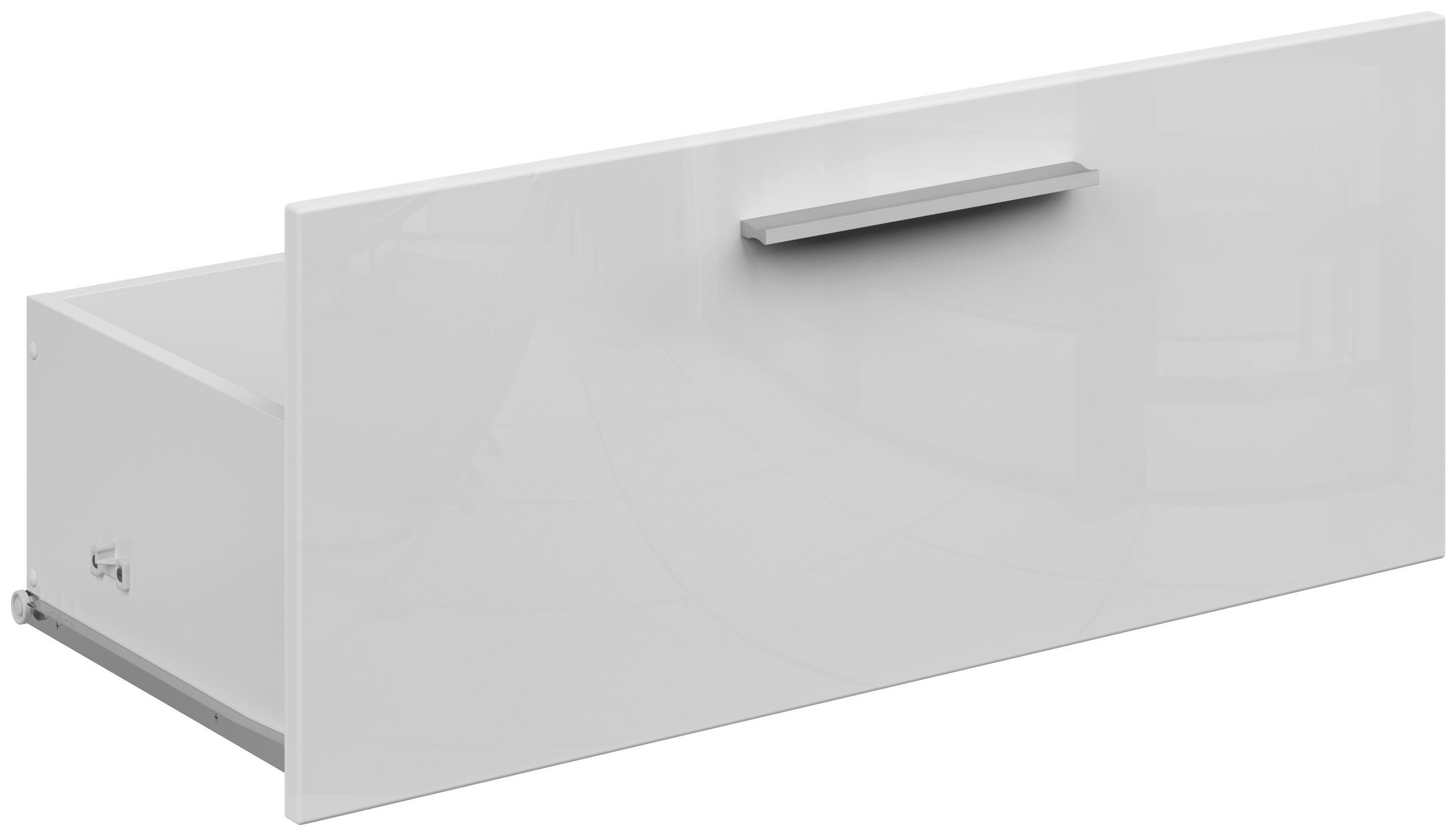 Voleo Schublade Weiß, Weiß Hochglanz 73.1x32.2x36.6 cm