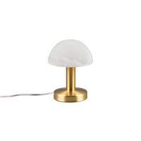TISCHLEUCHTE FYNN 15,0/21,0 cm  - Messingfarben/Alabasterfarben, KONVENTIONELL, Glas/Metall (15,0/21,0cm)