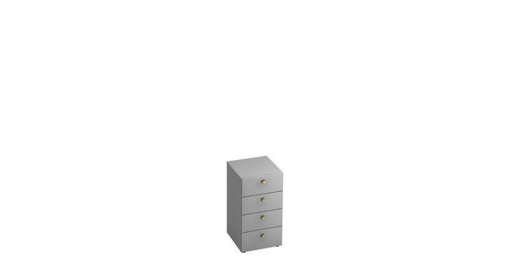 ANSTELLCONTAINER 40/74,8/42 cm  - Alufarben/Grau, KONVENTIONELL, Holzwerkstoff/Metall (40/74,8/42cm) - Venda