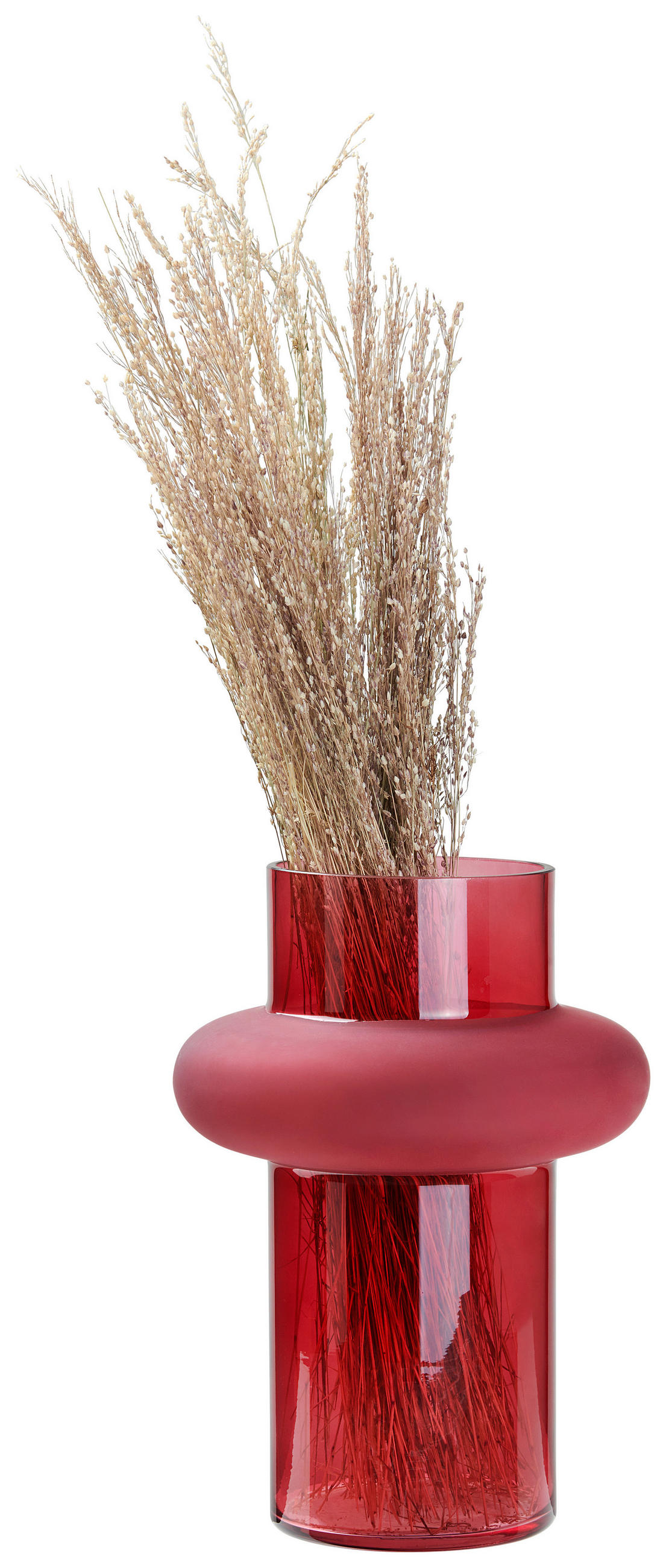 VÁZA, sklo, 24.5 cm - červená, Design, sklo (18/24,5cm) - Ambia Home