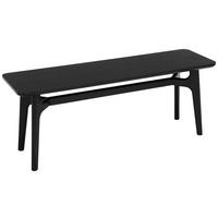 SITZBANK 120/45/35 cm Schwarz Eiche furniert, massiv  - Schwarz, Design, Holz (120/45cm) - Livetastic