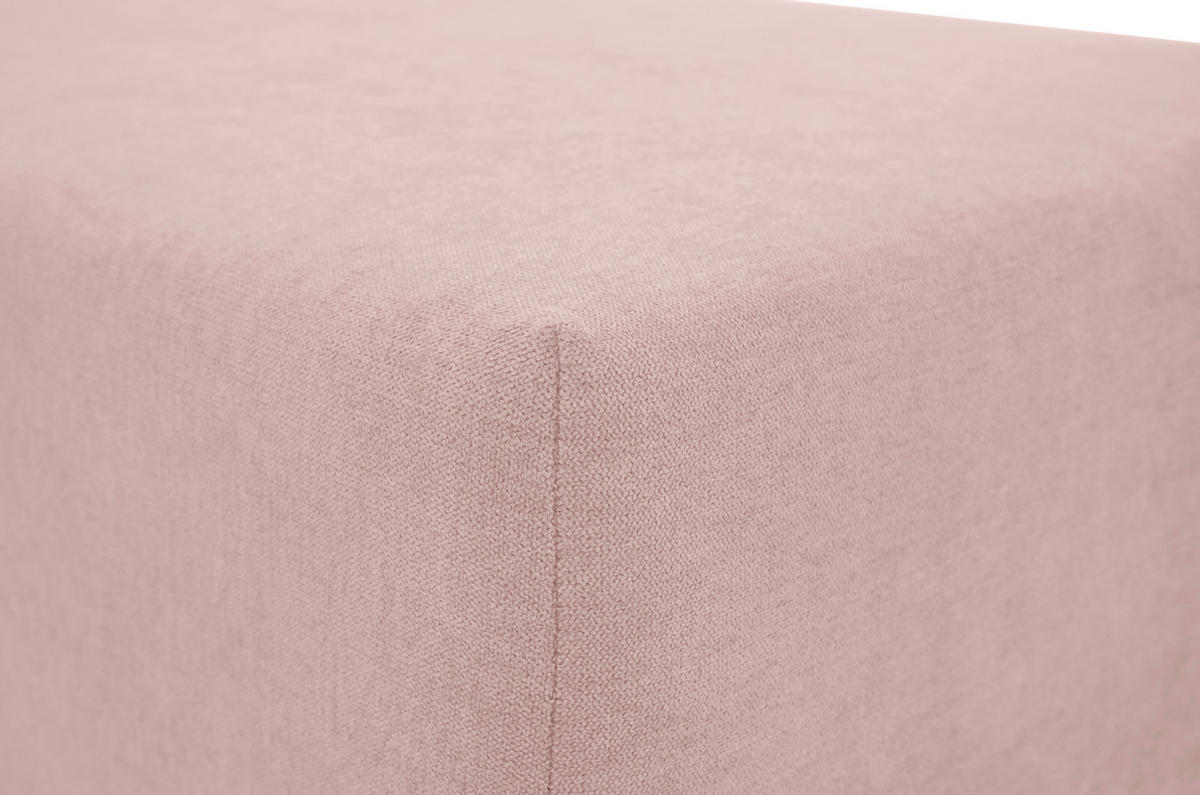 ECKSOFA in Mikrofaser Rosa  178/248 cm  - Schwarz/Rosa, Design, Kunststoff/Textil (178/248cm) - MID.YOU