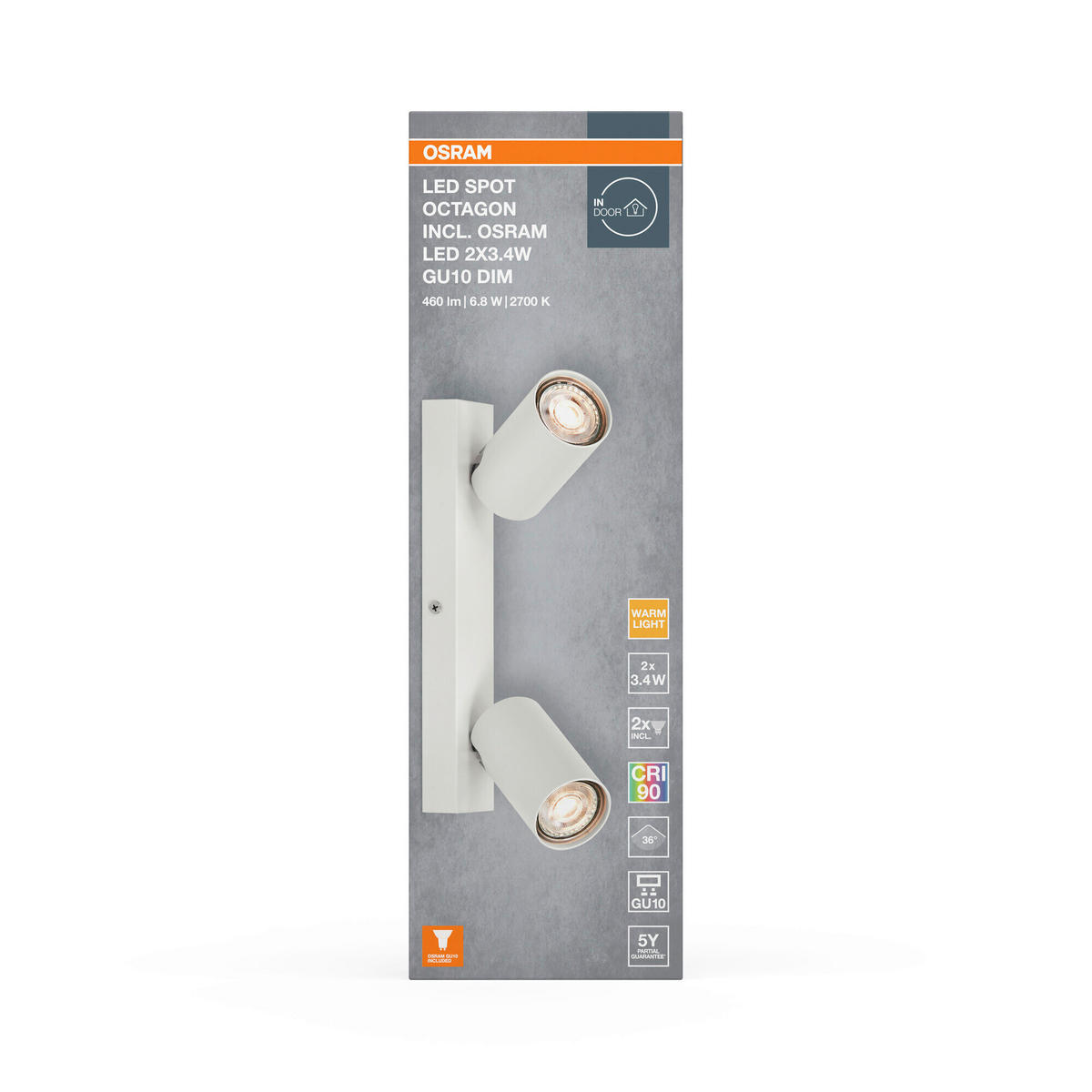 LED-STRAHLER 26/6/14 cm   - Weiß, Basics, Metall (26/6/14cm) - Osram