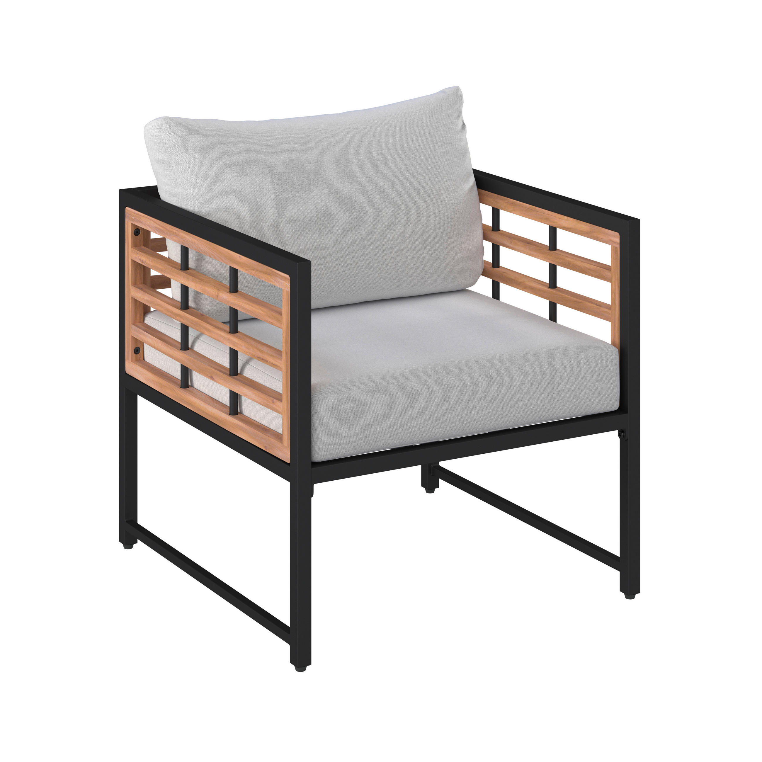 FAUTEUIL DE LOUNGE - Modern, métal/textile (65/67,5/63,5cm) - Ambia Garden
