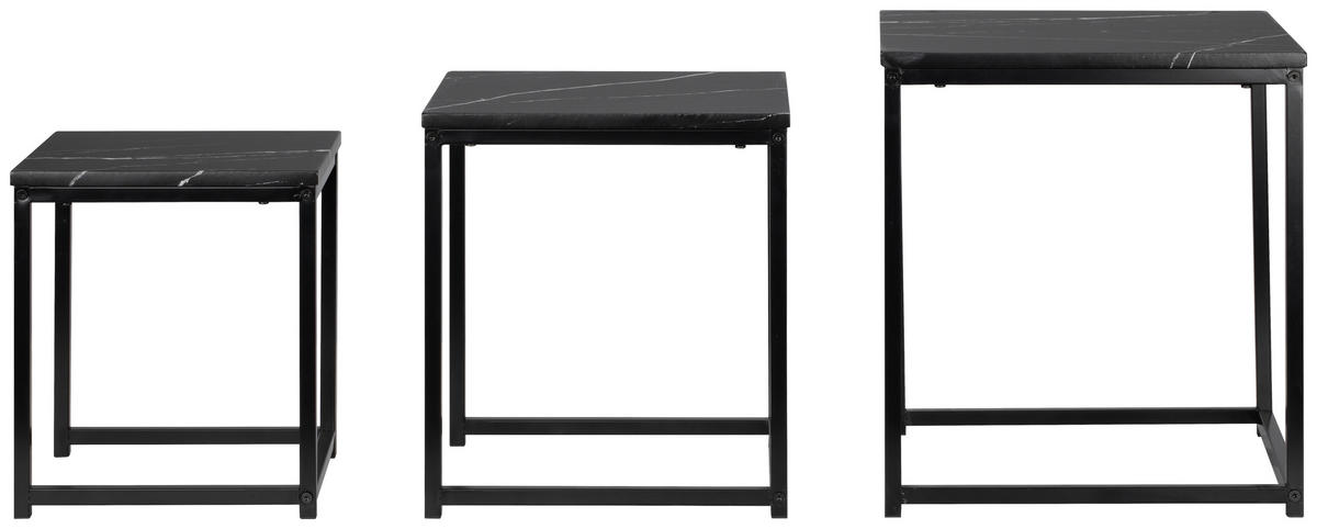 SATZTISCH in Metall, Holzwerkstoff  - Schwarz, Design, Holzwerkstoff/Metall - MID.YOU