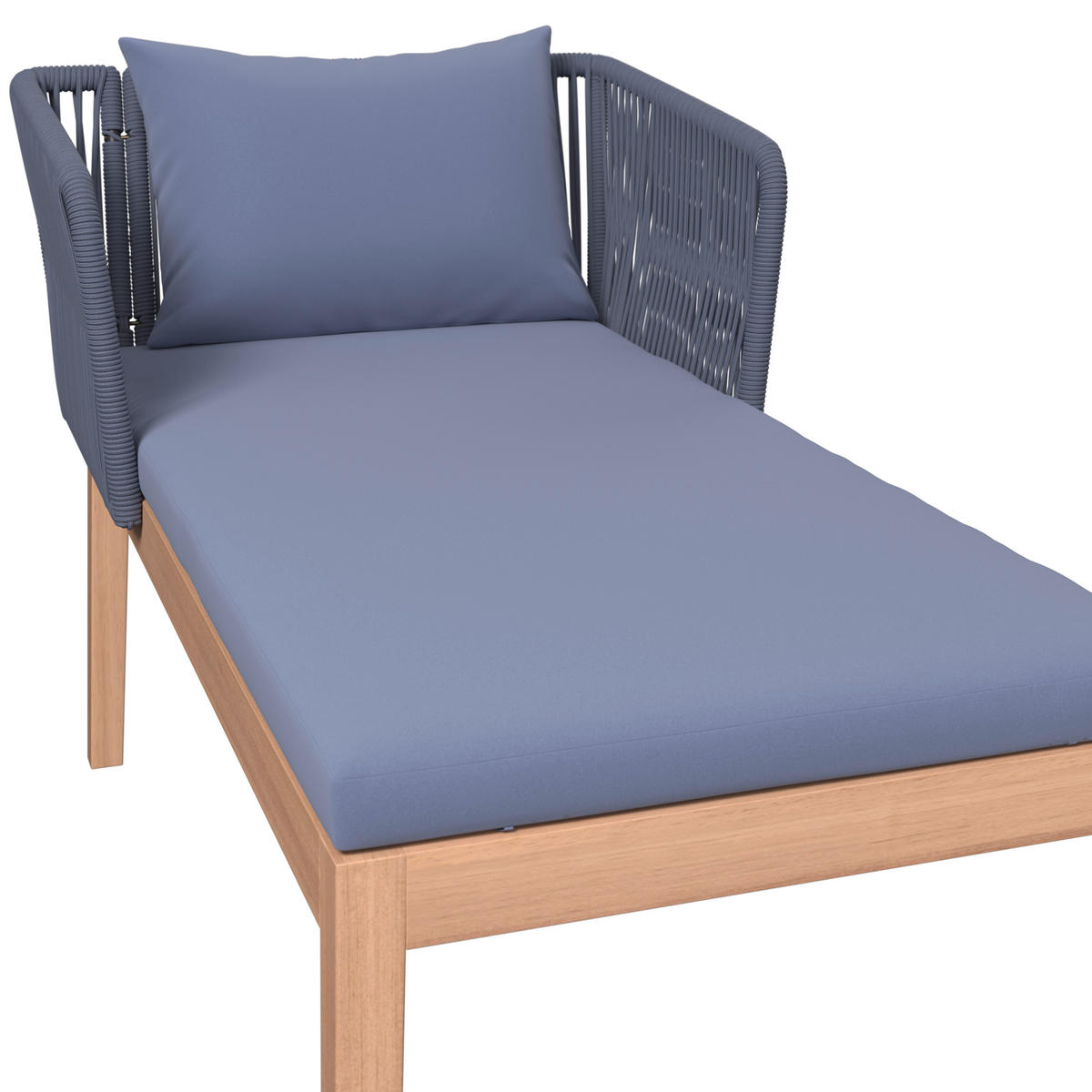 LOUNGEGARNITUR   160/74/84 cm Akazie massiv Eisen  - Akaziefarben/Grau, MODERN, Holz/Kunststoff (160/74/84cm) - Ambia Garden