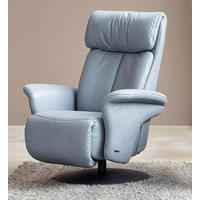 POČIVALNIK,  usnje - antracit, Design, kovina/usnje (82/113/92cm) - Himolla