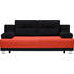 SCHLAFSOFA in Textil Orange, Schwarz - Alufarben/Schwarz, Design, Kunststoff/Textil (200/84/94cm) - Carryhome SCHLAFSOFA in Textil Orange, Schwarz - Alufarben/Schwarz, Design, Kunststoff/Textil (200/84/94cm) - Carryhome