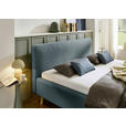 POLSTERBETT 160/200 cm  in Blau  - Blau/Eichefarben, Design, Holz/Textil (160/200cm) - Xora