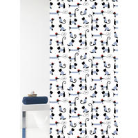 DUSCHVORHANG Hello! 180/200 cm  - Multicolor, Basics, Kunststoff (180/200cm) - Grund