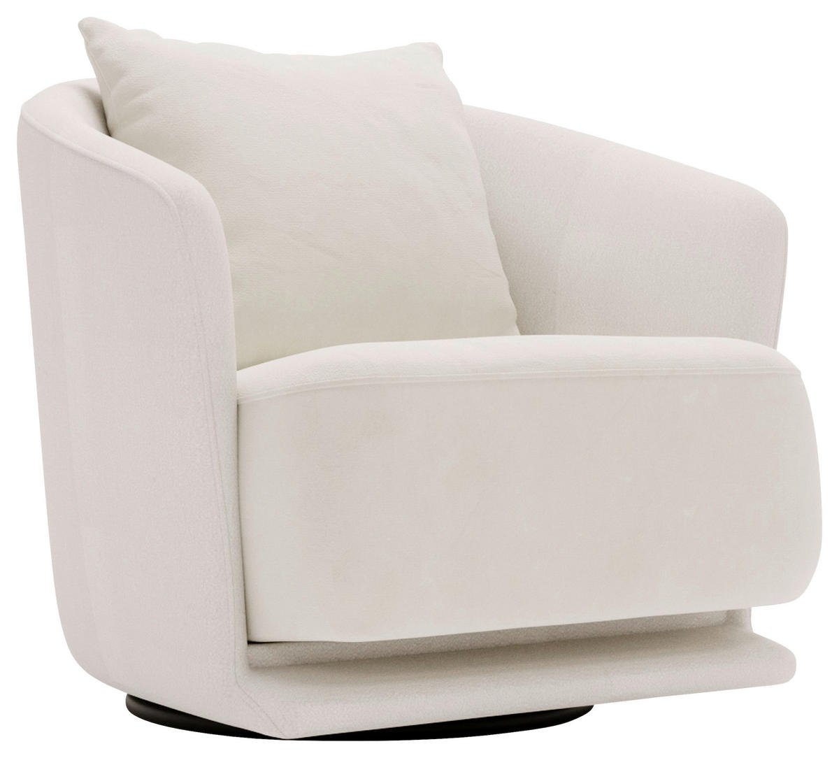 SESSEL in Plüsch, Bouclé Beige  - Beige/Schwarz, Design, Textil/Metall (83/80/75cm) - Livetastic