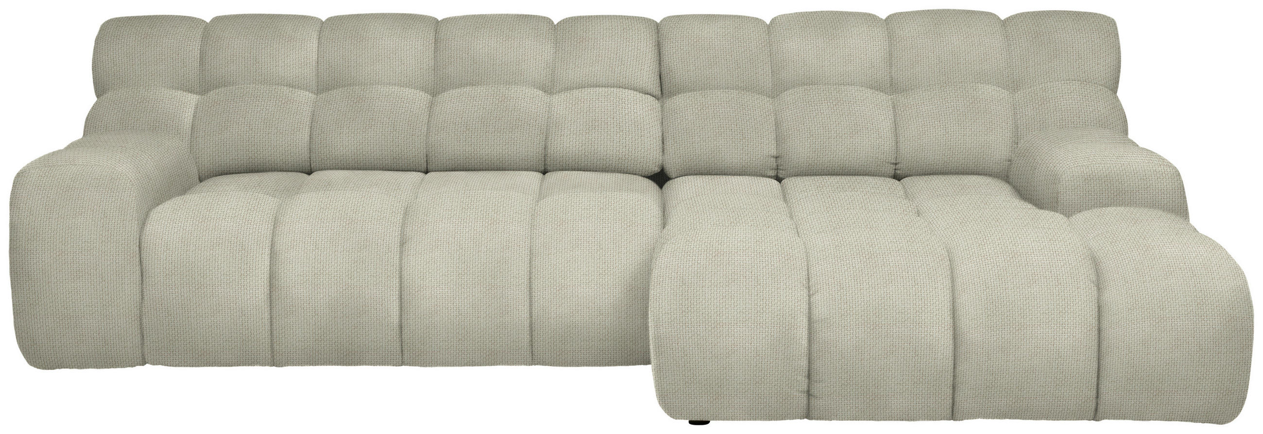 ECKSOFA in Webstoff Naturfarben  - Schwarz/Naturfarben, Modern, Kunststoff/Textil (297/180cm) - Welnova