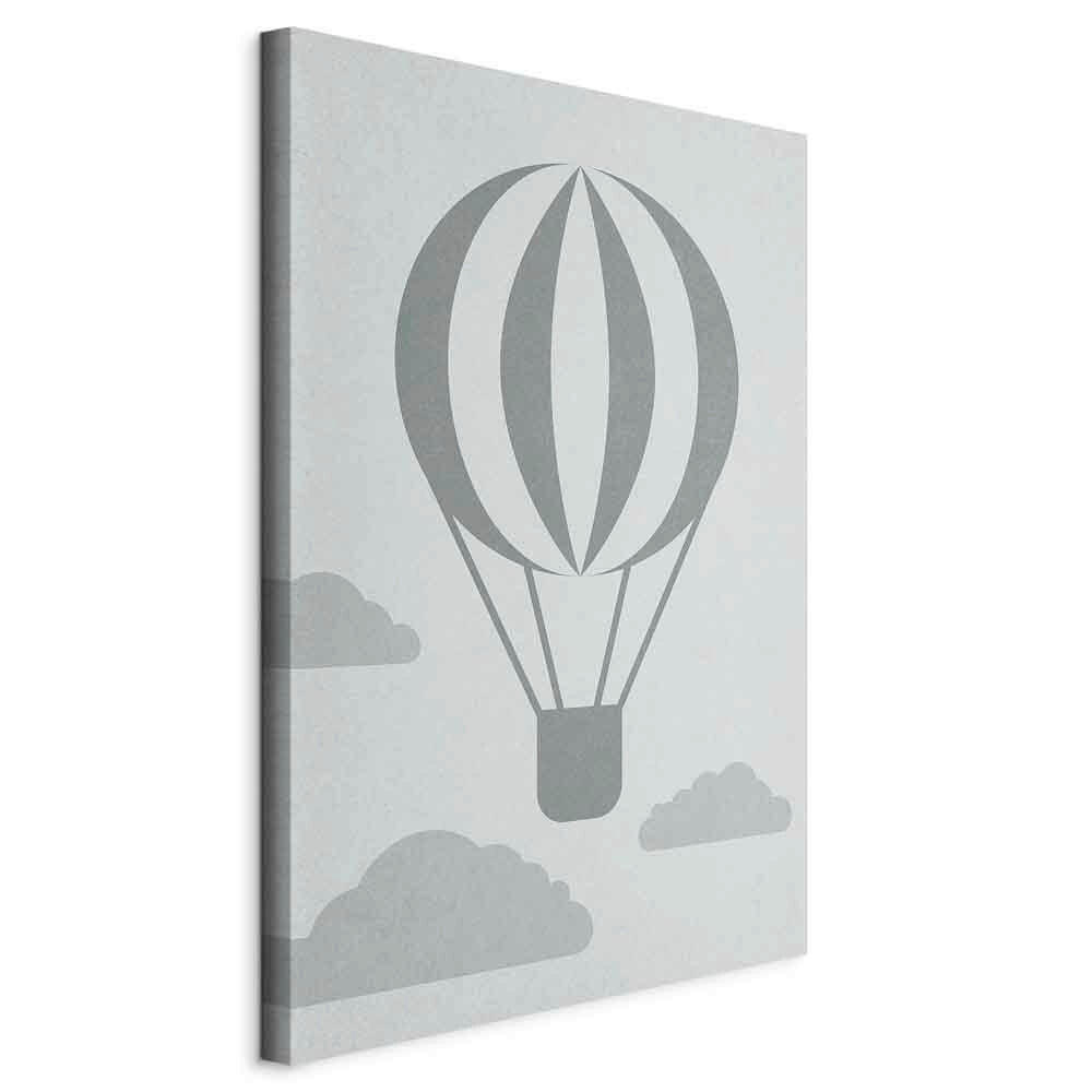 LEINWANDBILD Abstraktes, Heißluftballon 80/120/1,2 cm  - Dunkelgrau/Hellgrau, Basics, Holz/Textil (80/120/1,2cm) - artgeist