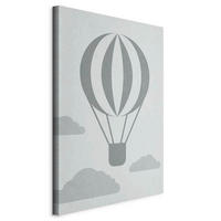 LEINWANDBILD Abstraktes, Heißluftballon 80/120/1,2 cm  - Dunkelgrau/Hellgrau, Basics, Holz/Textil (80/120/1,2cm) - artgeist
