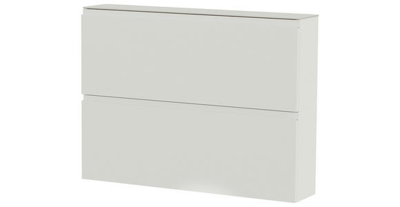 SCHUHKIPPER - Weiß, Design, Glas/Holzwerkstoff (110/82/22cm) - Moderano