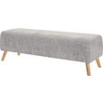 BETTBANK 145/45/48 cm - Eichefarben/Hellgrau, Design, Holz/Textil (145/45/48cm) - Esposa