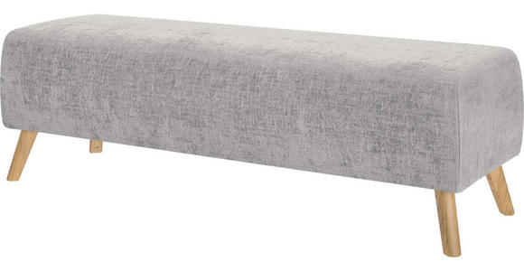 BETTBANK 145/45/48 cm - Eichefarben/Hellgrau, Design, Holz/Textil (145/45/48cm) - Esposa