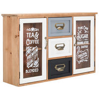 HÄNGEVITRINE in massiv Tanne Multicolor, Naturfarben  - Goldfarben/Multicolor, LIFESTYLE, Holz/Metall (69,5/43/19cm) - Landscape