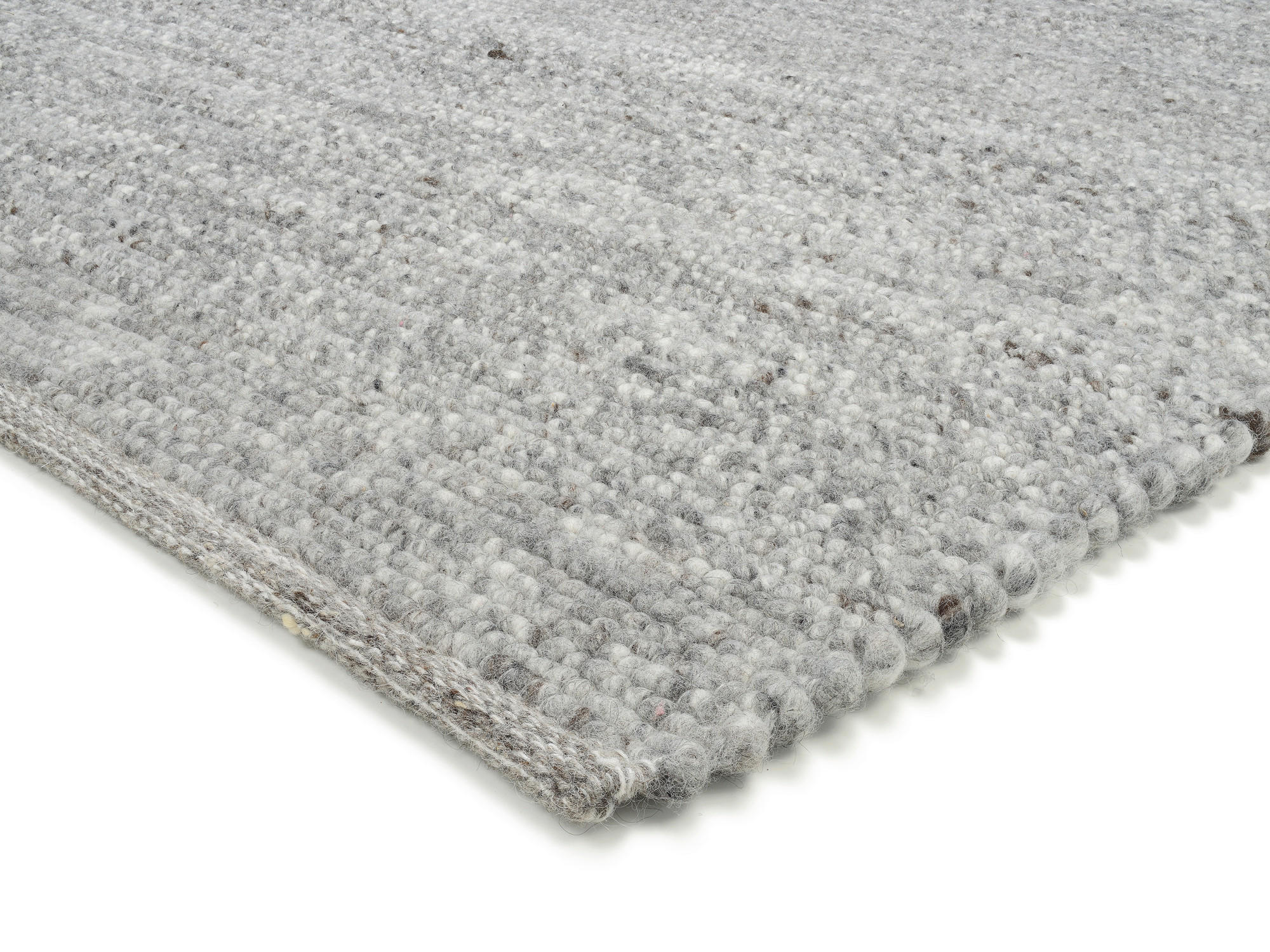 HANDWEBTEPPICH 90/160 cm Helsinki Graubraun  - Graubraun, Basics, Textil (90/160cm) - Linea Natura