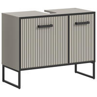 WASCHBECKENUNTERSCHRANK 80/63/36 cm  - Kaschmir/Schwarz, MODERN, Holzwerkstoff/Metall (80/63/36cm) - MID.YOU