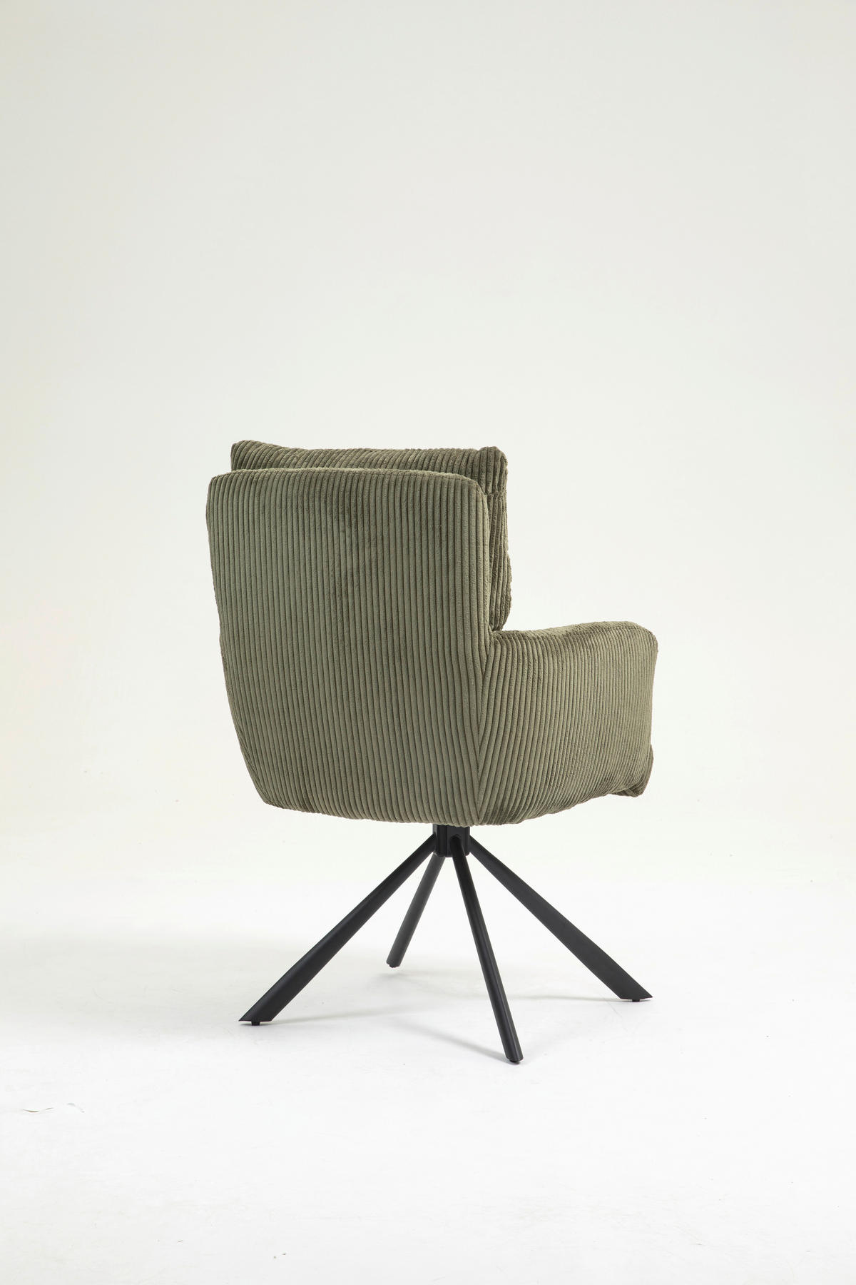 ARMLEHNSTUHL  in Eisen Cord  - Schwarz/Grün, KONVENTIONELL, Textil/Metall (60/95/67cm) - MID.YOU