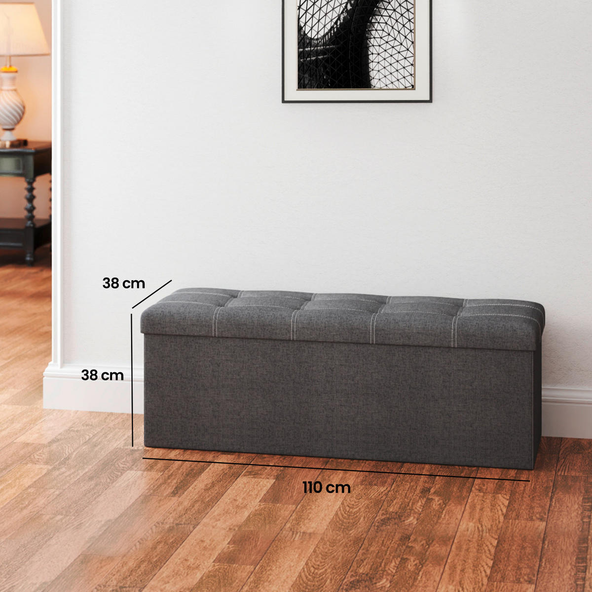 SITZBOX  - Grau, Basics, Textil (110/38/38cm)