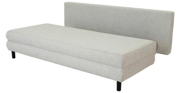 SCHLAFSOFA Lia in Webstoff Taupe  - Taupe/Schwarz, Design, Textil/Metall (197/84/92,5cm) - Hom`in
