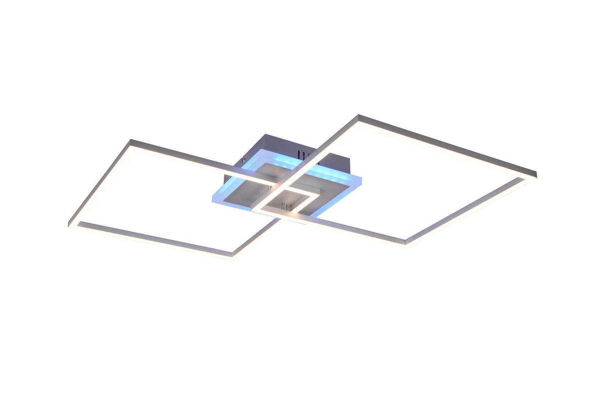 LED-DECKENLEUCHTE 29 W    61/61/8 cm  - Nickelfarben, Design, Metall (61/61/8cm)