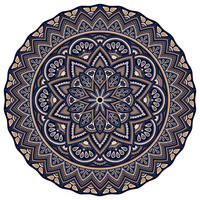 OUTDOORTEPPICH 80/80 cm  - Blau, Design, Kunststoff (80/80cm)