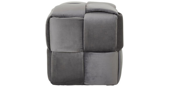 HOCKER in Textil Dunkelgrau - Dunkelgrau, Trend, Textil (42/43/42cm) - Xora