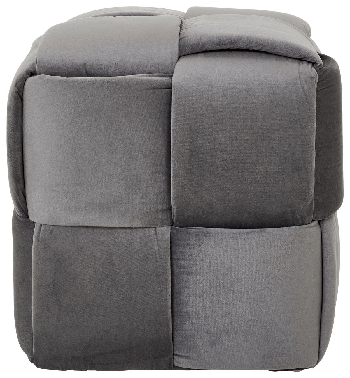 TABURET, textil, 42/43/42 cm - tmavě šedá, Trend, textil (42/43/42cm) - Xora