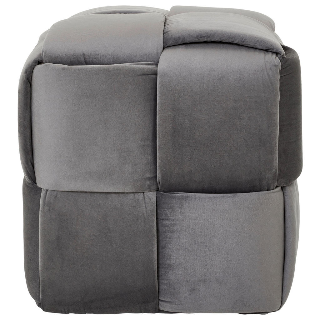 Thumbnail - Xora Hocker, Dunkelgrau, Textil, quadratisch, 42x43x42 cm, Wohnzimmer, Hocker, Sitzhocker