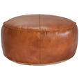 HOCKER Echtleder Cognac  - Cognac, LIFESTYLE, Leder (60/30/60cm) - Landscape