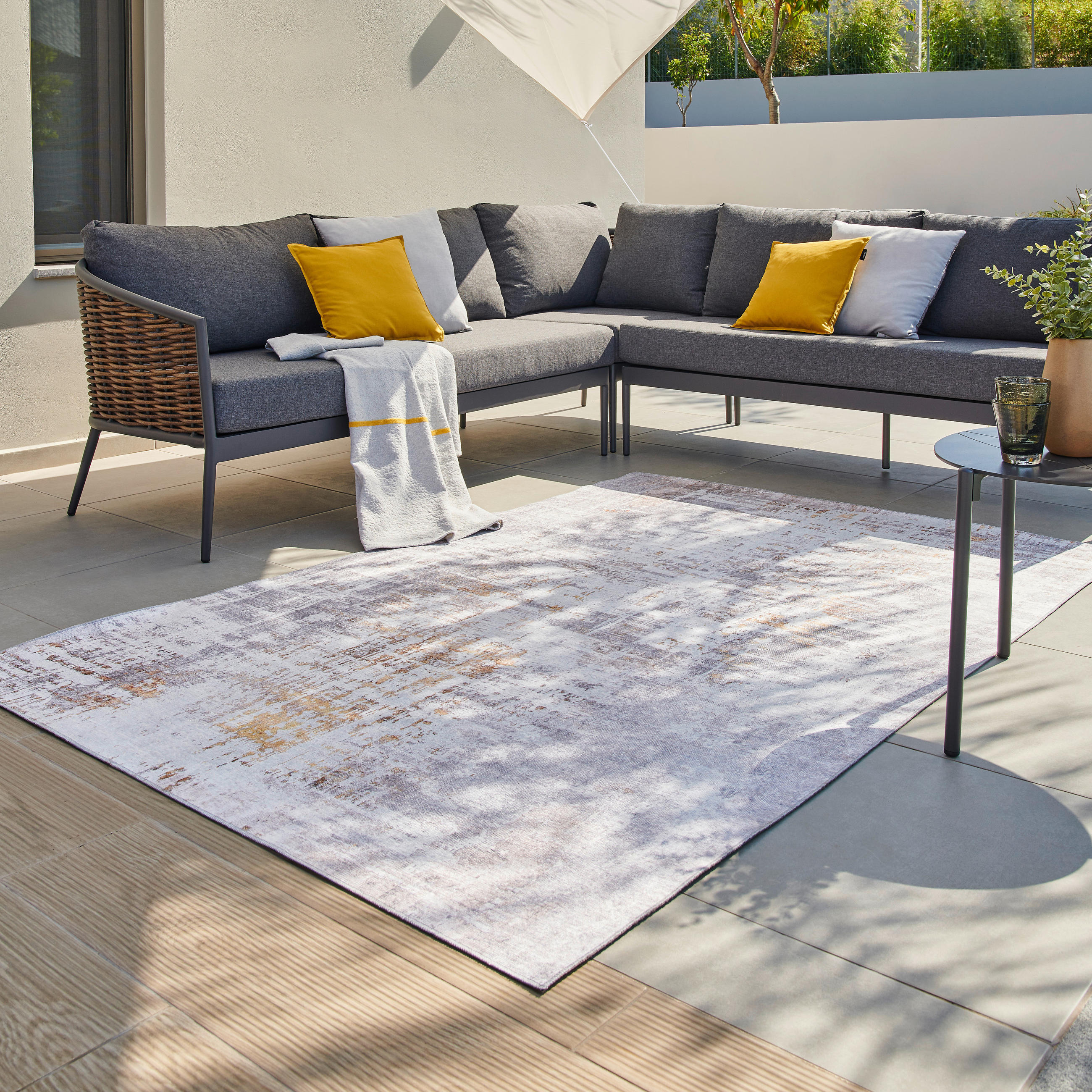 COVOR PENTRU EXTERIOR  Cote d'Azur  - galben, Design, textil (75/150cm) - Ambia Garden