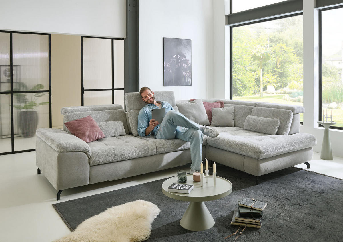 UGAONA GARNITURA siva  - siva/bež, Moderno, tekstil - Beldomo Comfort