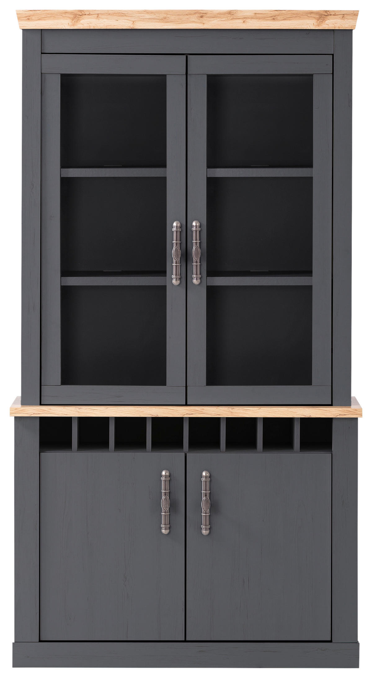 BUFFET 110/205/44 cm  in  - Anthrazit/Silberfarben, Design, Holzwerkstoff/Metall (110/205/44cm) - MID.YOU